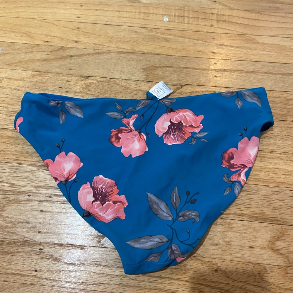 Floral Blue Bikini Bottom